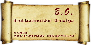 Brettschneider Orsolya névjegykártya